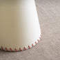 Bright Spark Tall Tapered Lamp Shade in Natural Parchment Stitching closeup - Nicola Harding