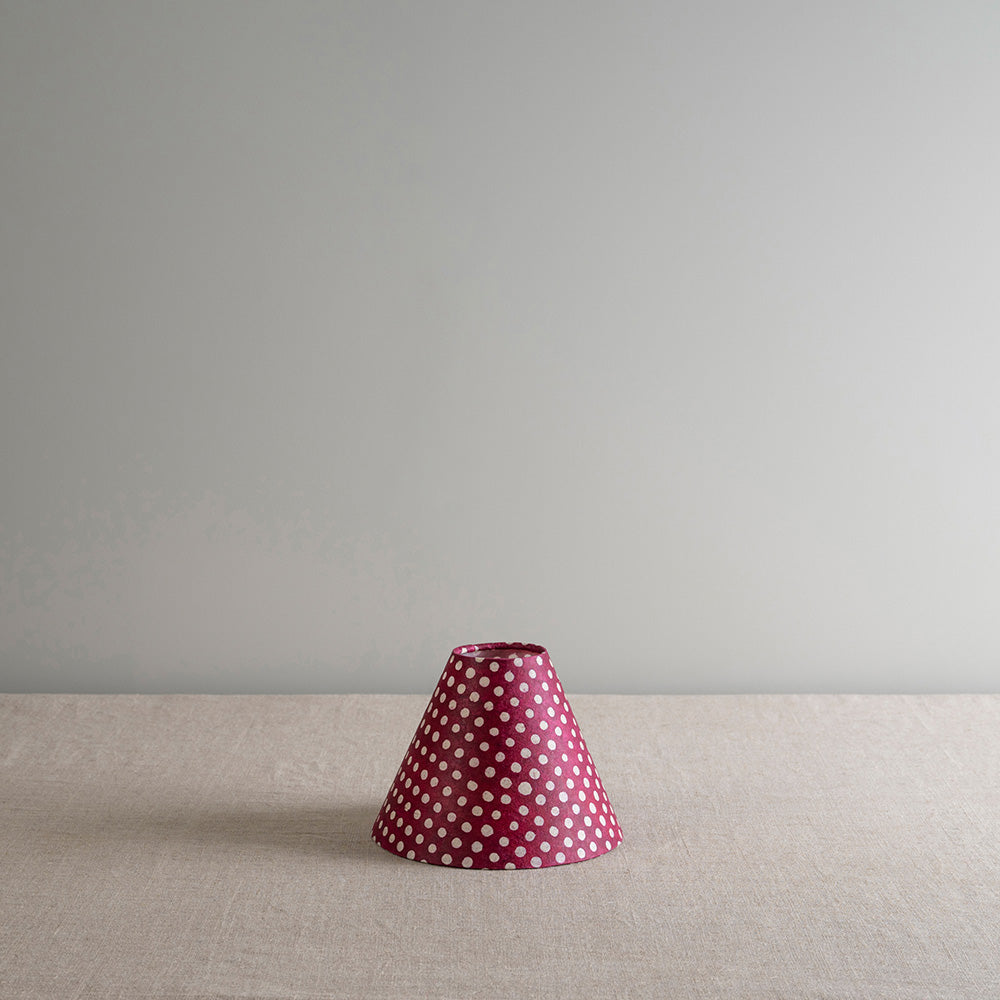 Ditsy Classic Empire Lamp Shade in Dotty Maroon - Nicola Harding