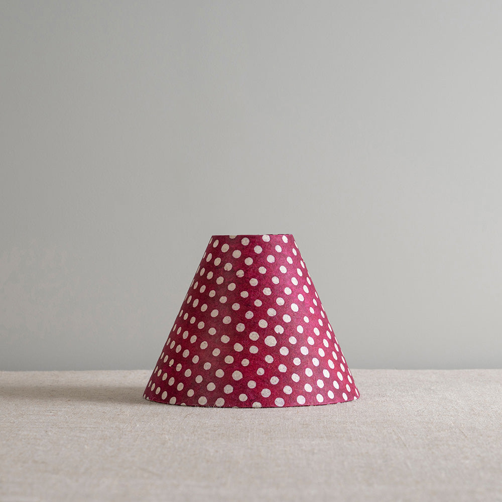 Ditsy Classic Empire Lamp Shade in Dotty Maroon