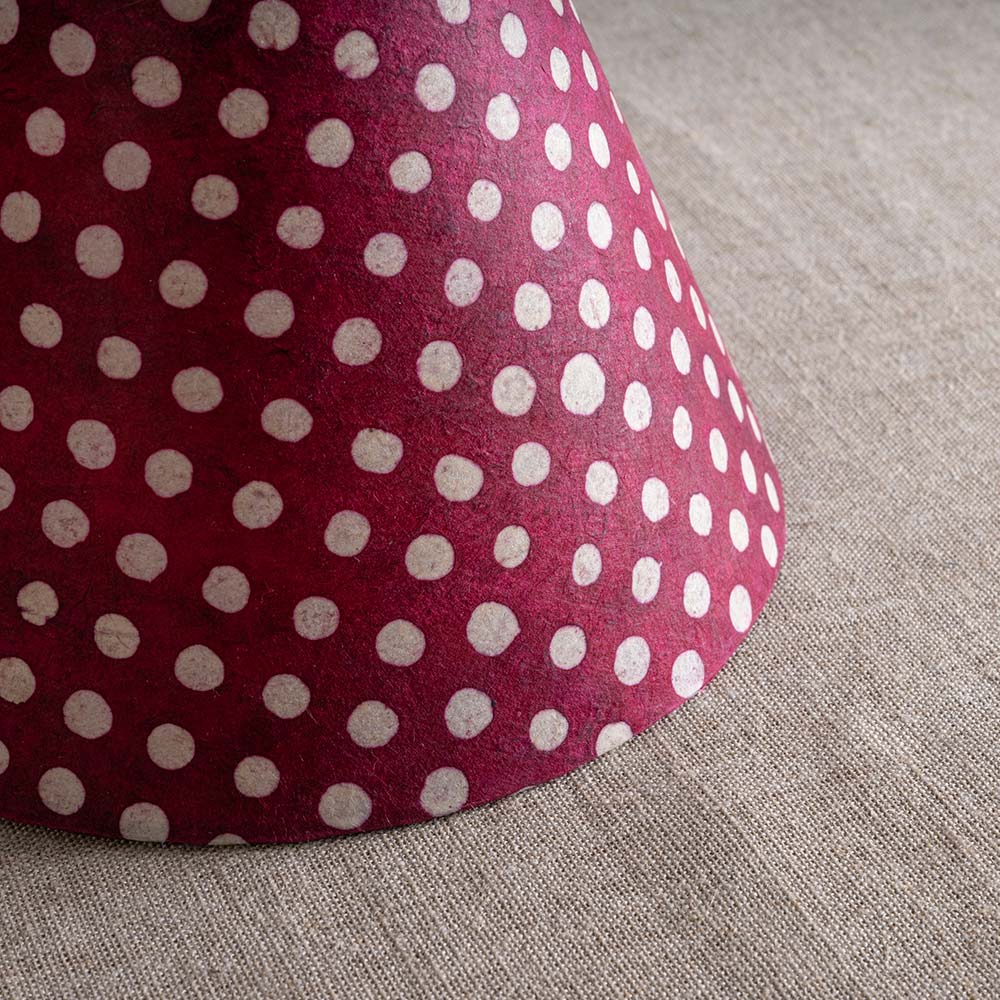 Ditsy Classic Empire Lamp Shade in Dotty Maroon