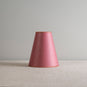 Ditsy Tall Tapered Lamp Shade in Burgundy with Pink Trim, Front View - Nicola Harding