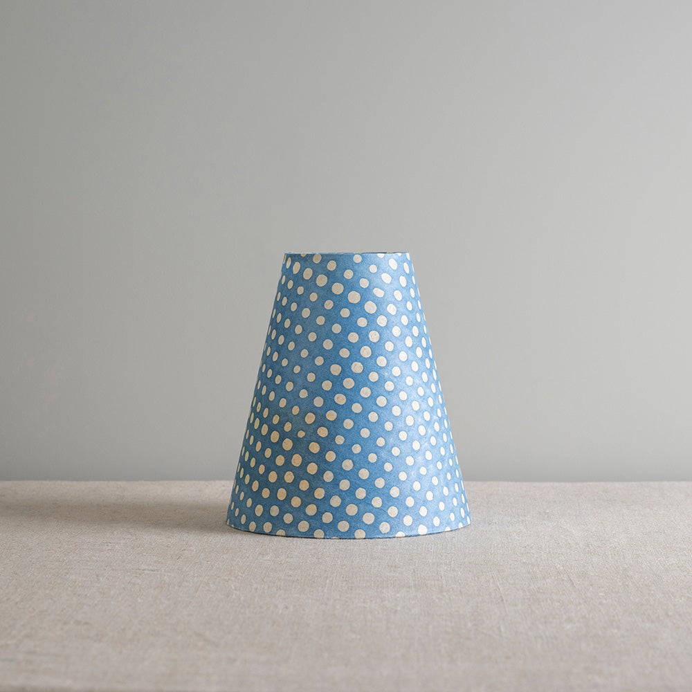 Ditsy Tall Tapered Lamp Shade in Dotty Sky Blue