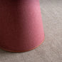 Focused Empire Paper Lamp Shade in Burgundy with Muted Pink Trim, Closeup - Nicola Harding