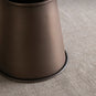 Focused Empire Lamp Shade in Waxed Brass with Rolled Edge, Closeup - Nicola Harding
