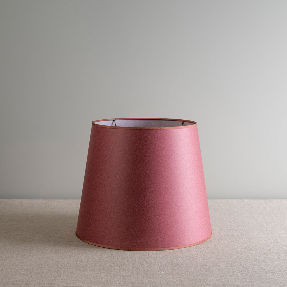 Humbug Straight Empire Paper Lampshade in Burgundy Paper with Pink Trim - Nicola Harding