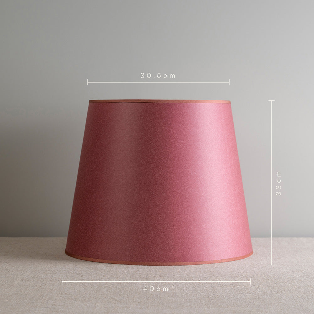 Humbug Straight Empire Paper Lampshade in Burgundy Paper with Pink Trim