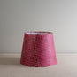 Humbug Straight Empire Batik Paper Lamp Shade in Dotty Maroon - Nicola Harding