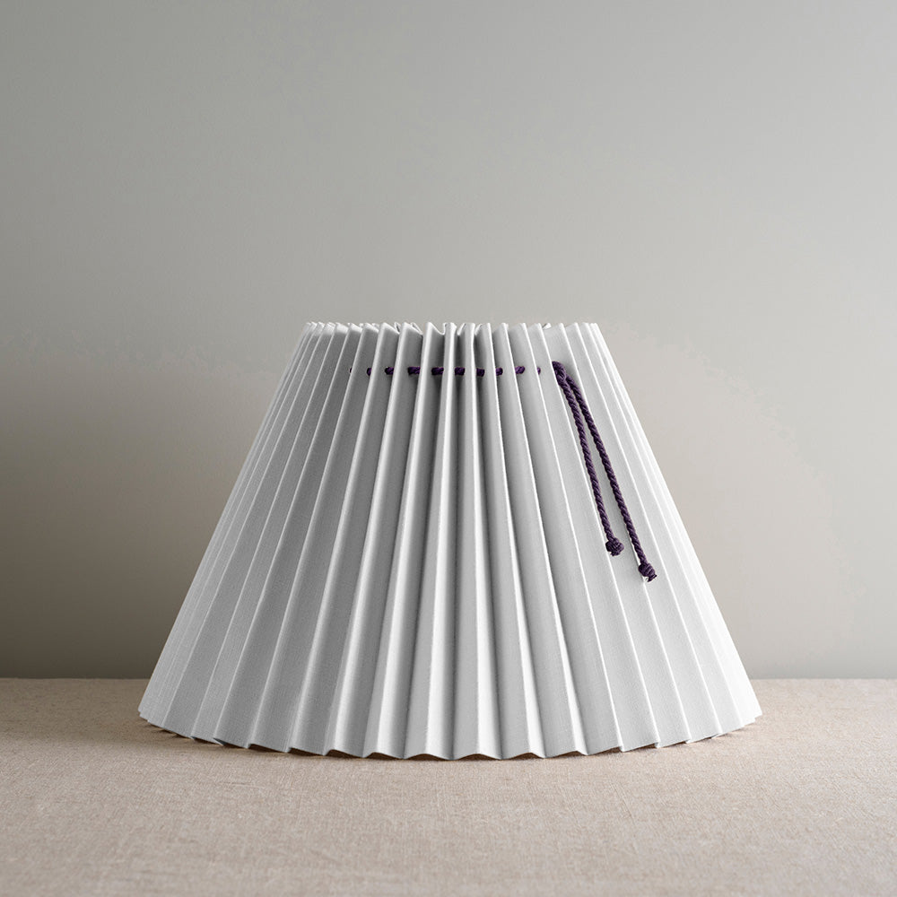 Sunburst Concertina Natural Pleat Lamp Shade with Blackberry Cord - NiX By Nicola Harding & Co.