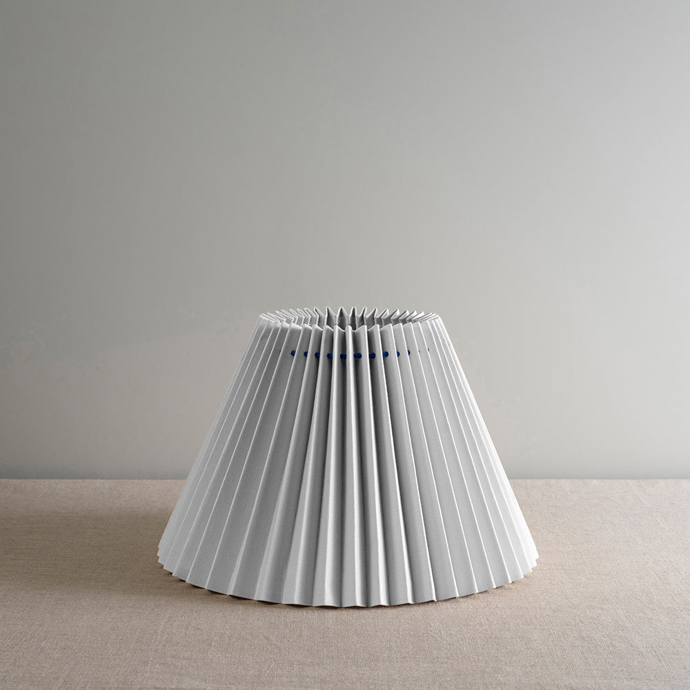 Sunburst Concertina Natural Pleat Lamp Shade with Peacock Blue Cord - NiX By Nicola Harding & Co.