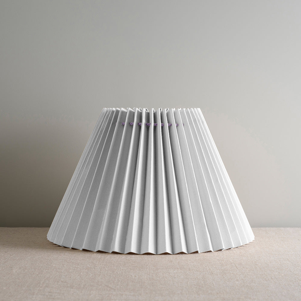 Sunburst Concertina Natural Pleat Lamp Shade with Mauve Cord - NiX