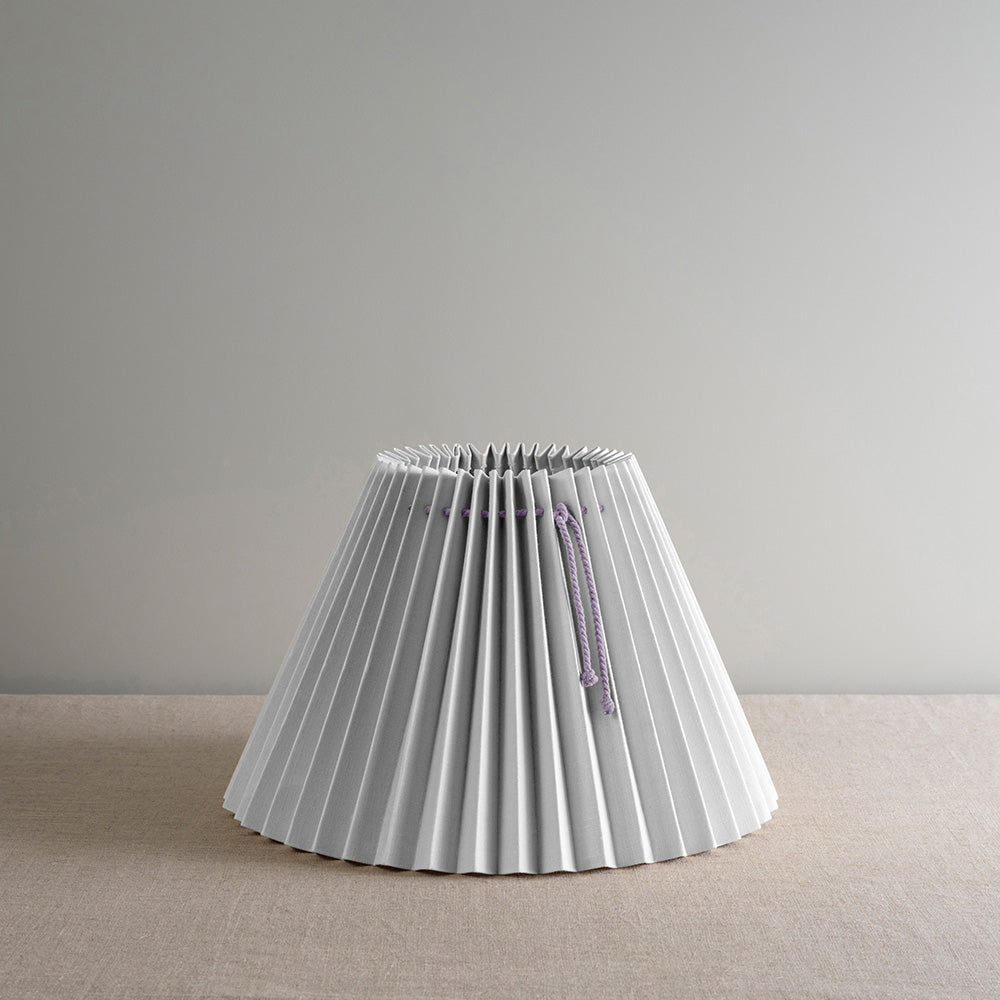 Sunburst Concertina Natural Pleat Lamp Shade with Mauve Cord - By NiX