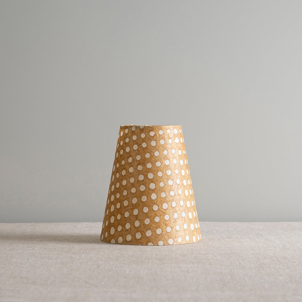 To The Point Batik Paper Empire Lamp Shade in Spotty Dotty Tan