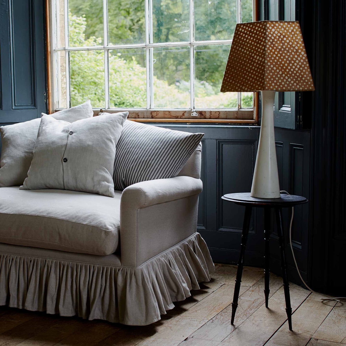 Townhouse Hexagonal Lamp Shade in Dotty Tan