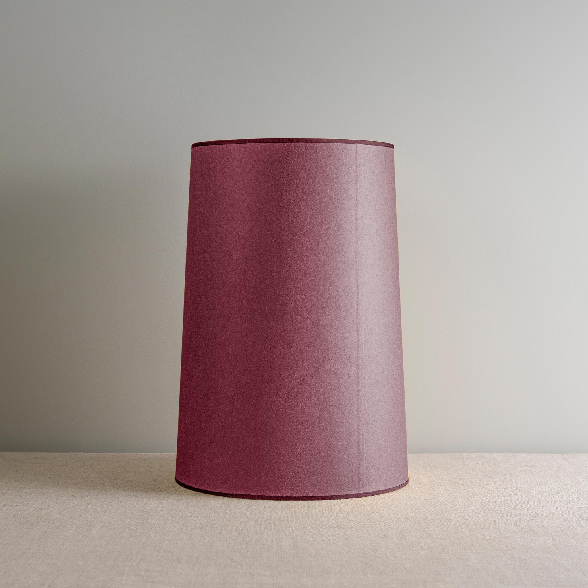 Front View of Tall Straight Empire Burgundy Lamp Shade - By NiX