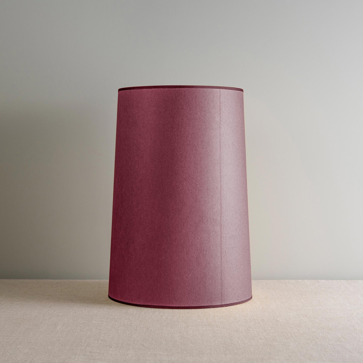 Front View of Tall Straight Empire Burgundy Lamp Shade - By NiX