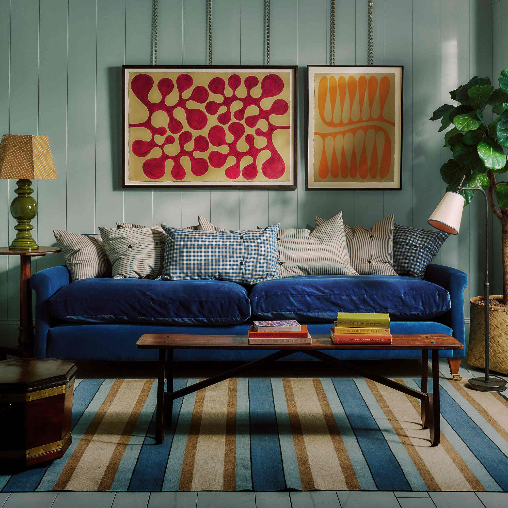 Edwardian style sofa lifestyle view Living room setting featuring luxury sofa by Nicola Harding