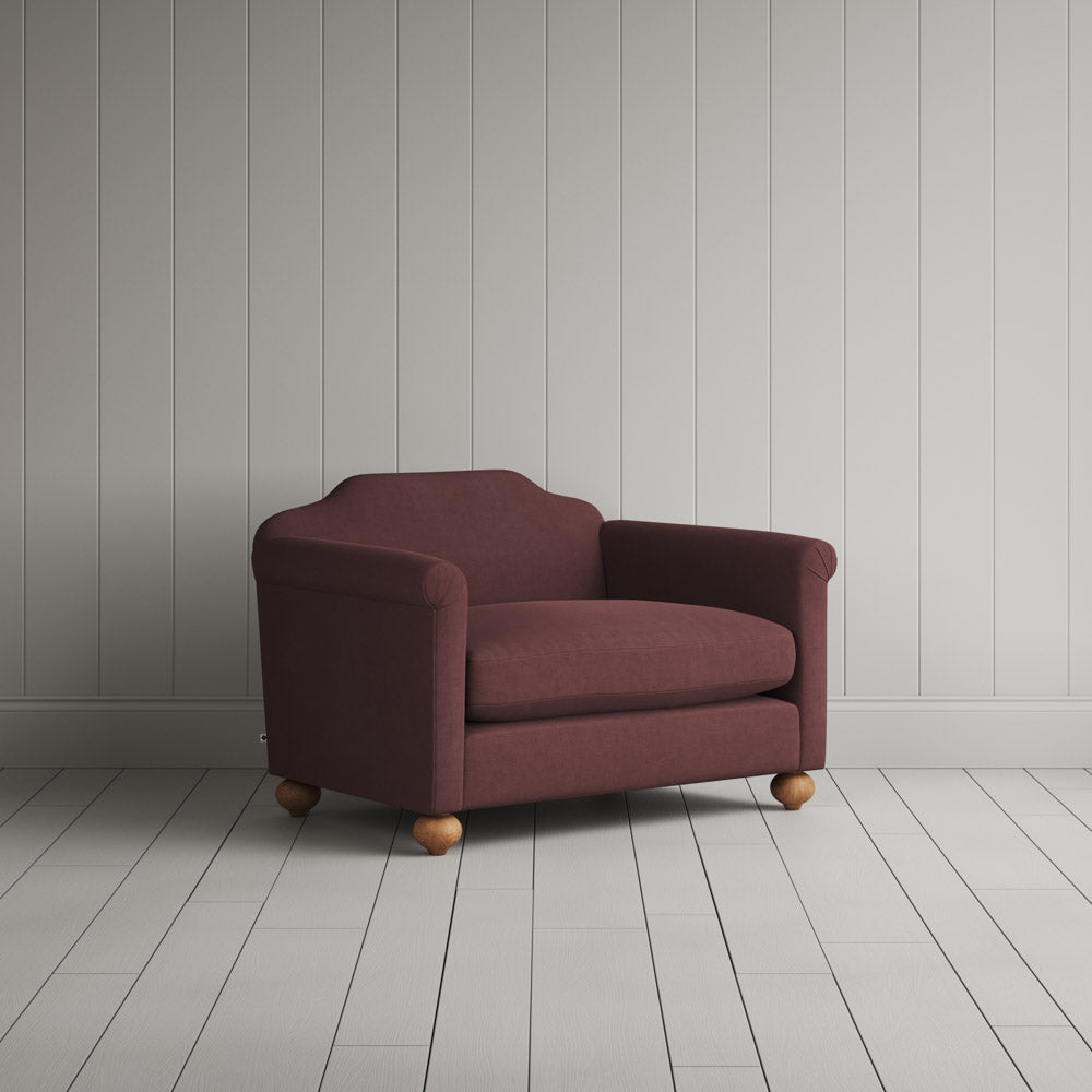 Dolittle Love Seat in Laidback Linen Damson