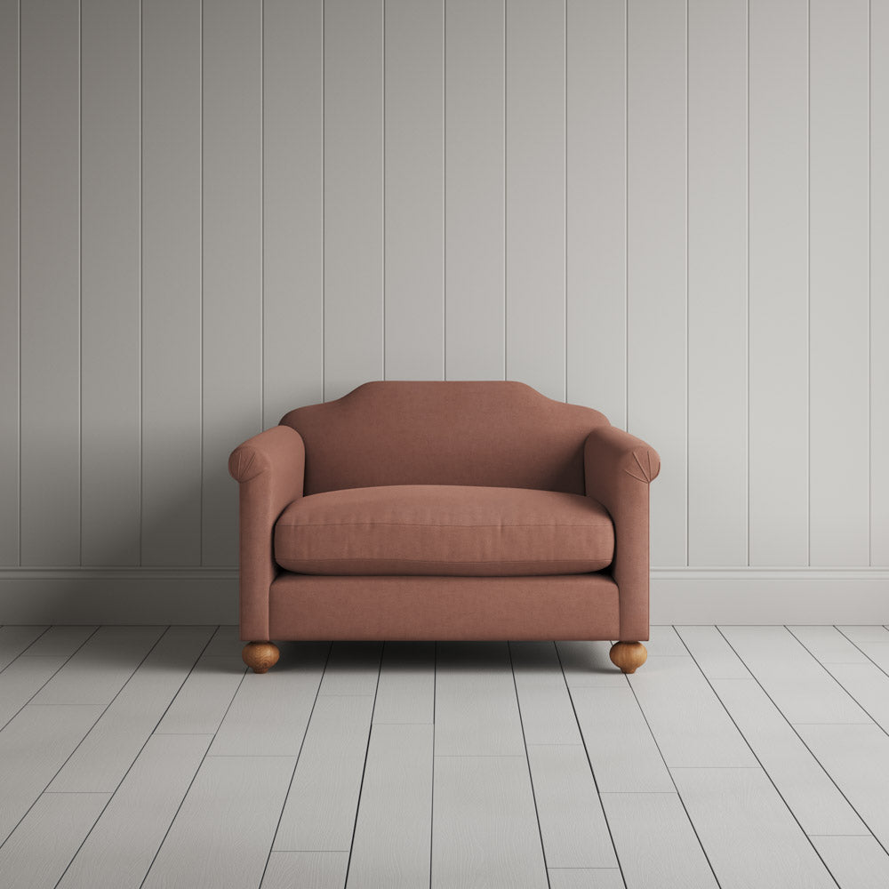 Dolittle Love Seat in Laidback Linen Roseberry