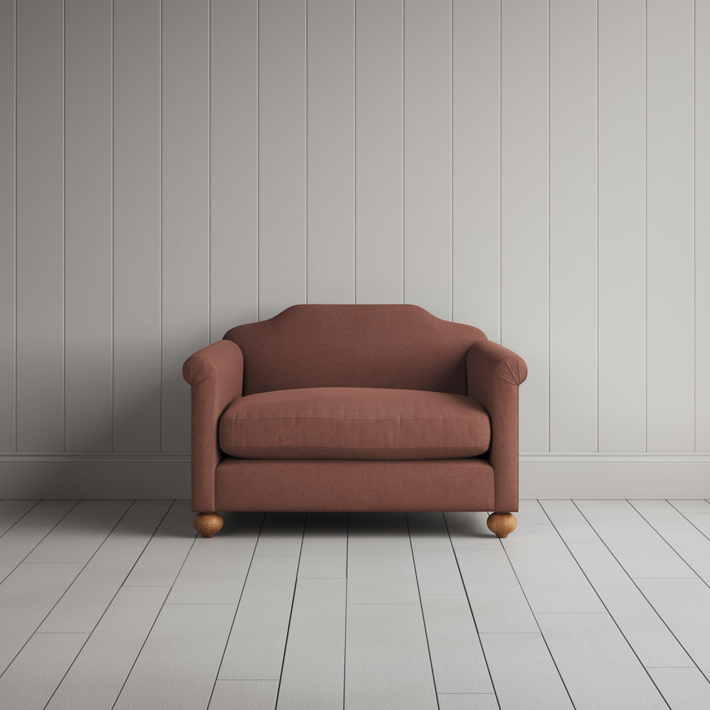 Dolittle Love Seat in Laidback Linen Sweet Briar