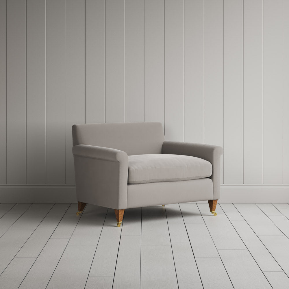 Idler Love Seat in Intelligent Velvet Moonstone