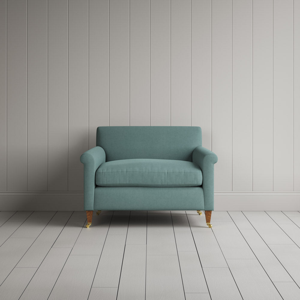 Idler Love Seat in Laidback Linen Cerulean
