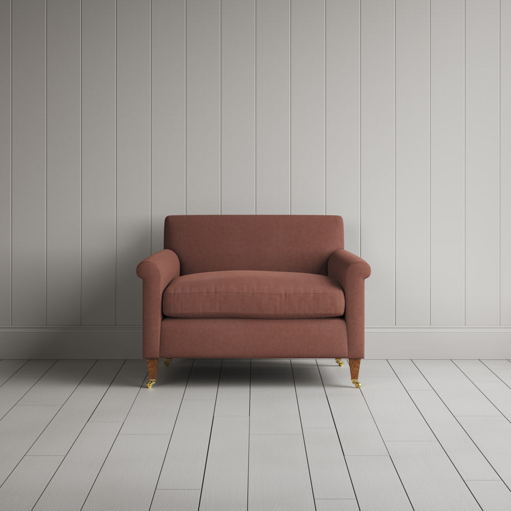 Idler Love Seat in Laidback Linen Sweet Briar