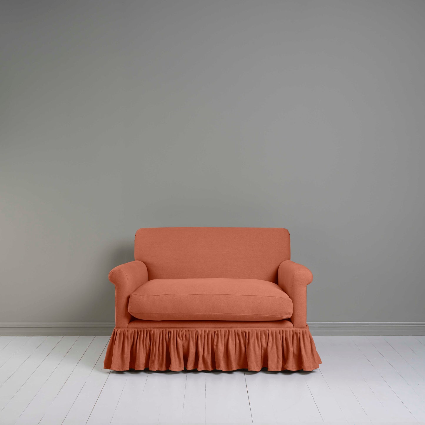 Curtain Call Love Seat in Laidback Linen Cayenne