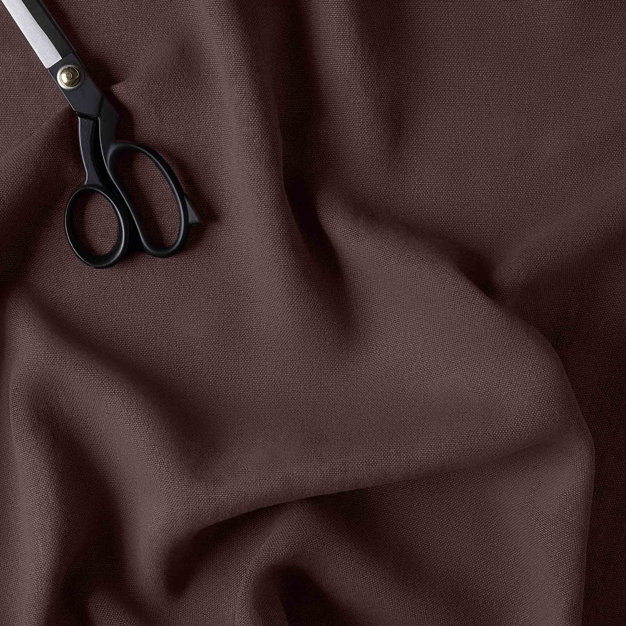 Curtain Call Love Seat in Laidback Linen Damson - Nicola Harding