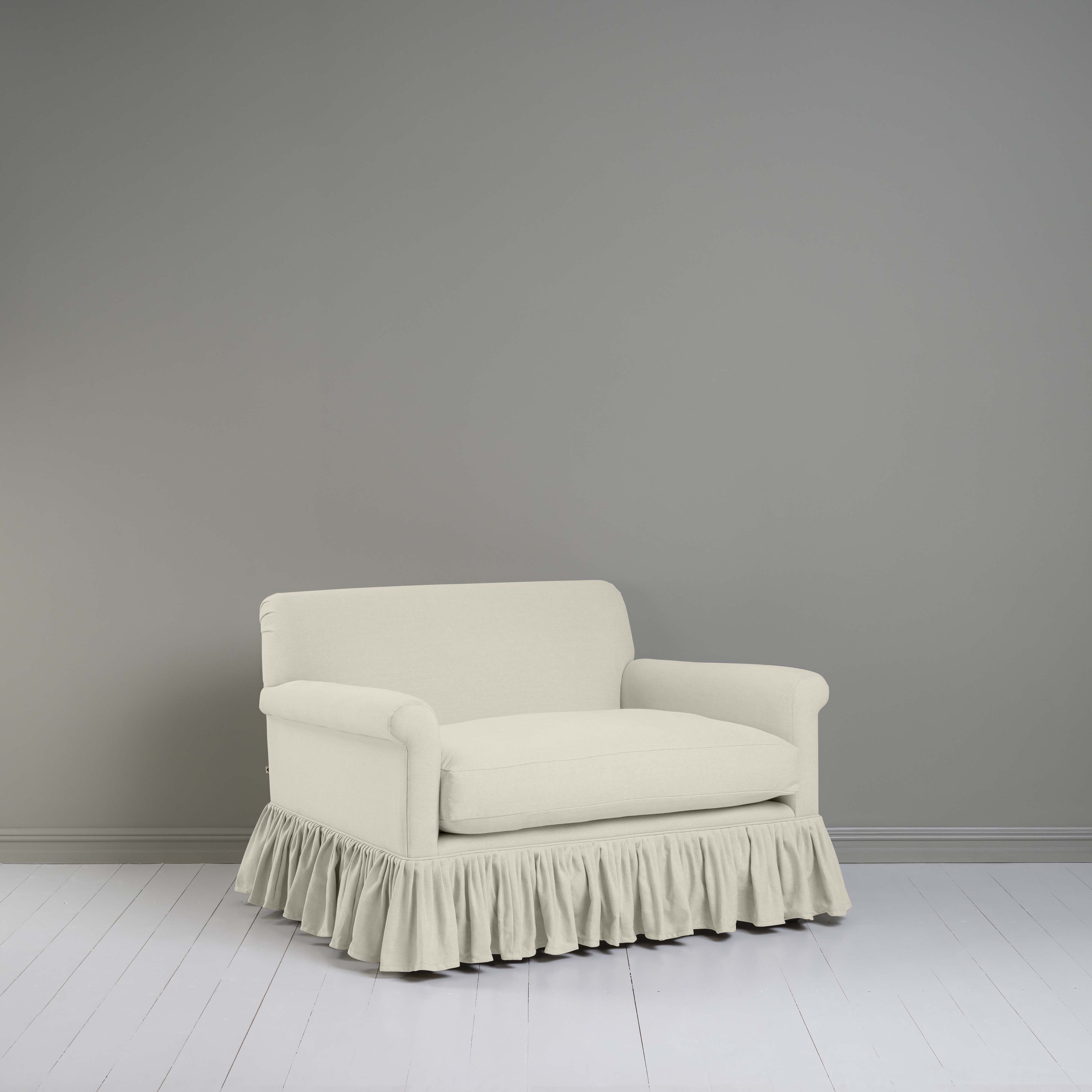 Curtain Call Love Seat in Laidback Linen Dove - Nicola Harding