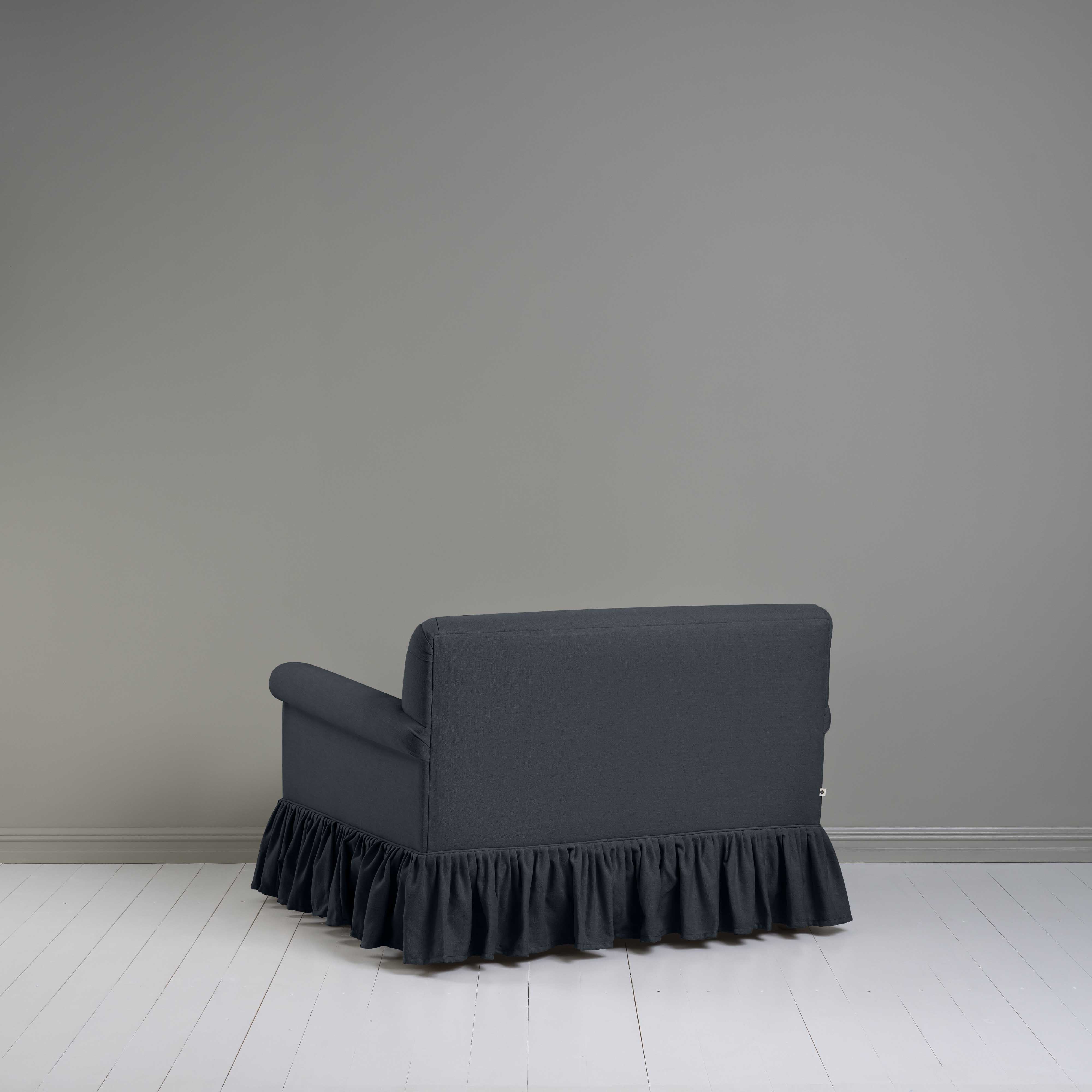  Curtain Call Love Seat in Laidback Linen Midnight 