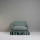 Front View of Curtain Call Love Seat in Blue(Mineral) - Nicola Harding