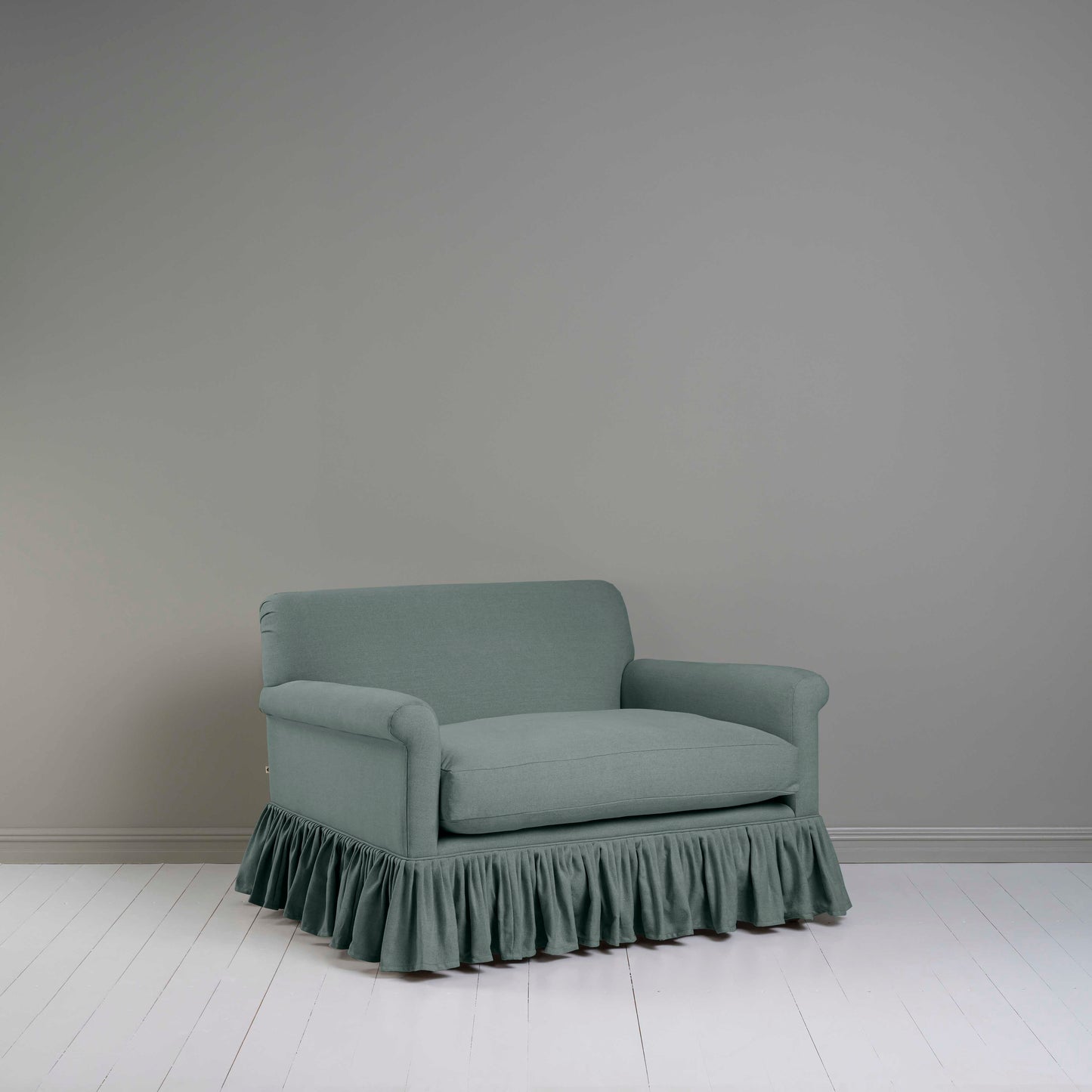 Curtain Call Love Seat in Laidback Linen Mineral