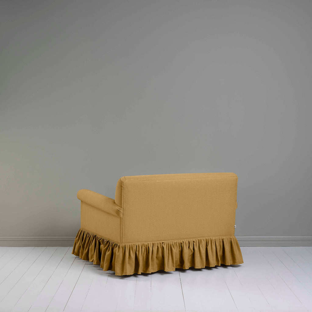 Back View of Curtain Call Love Seat in Yellow(Ochre) - By NiX