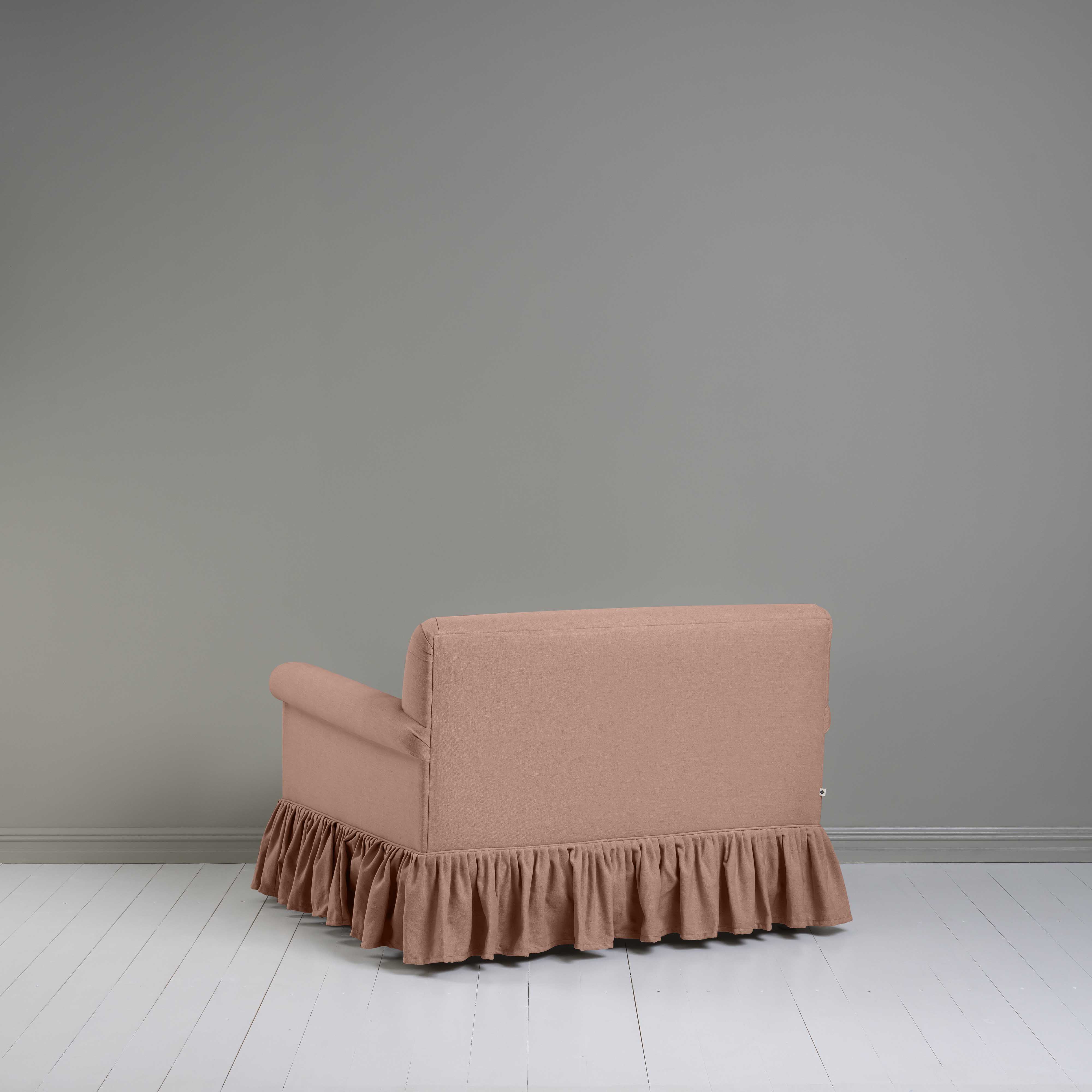 Back View of Curtain Call Love Seat in Pink(Roseberry) - Nicola Harding & Co.