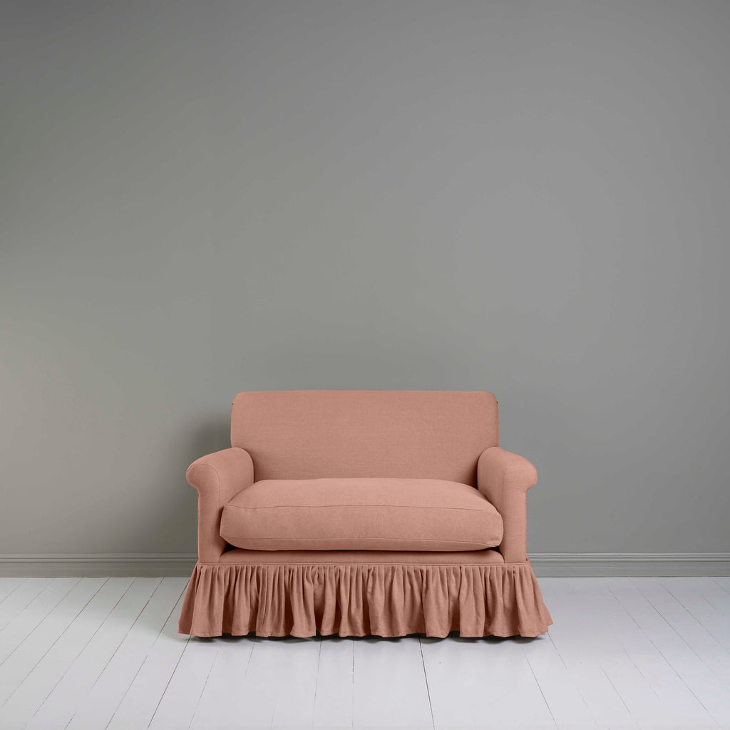  Curtain Call Love Seat in Laidback Linen Roseberry 