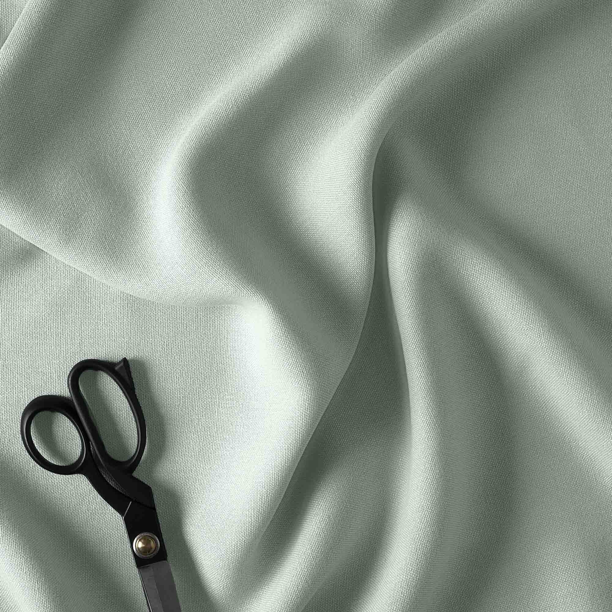 Laidback Linen Sky Blue Fabric With Scissor on it - Nicola Harding & Co.