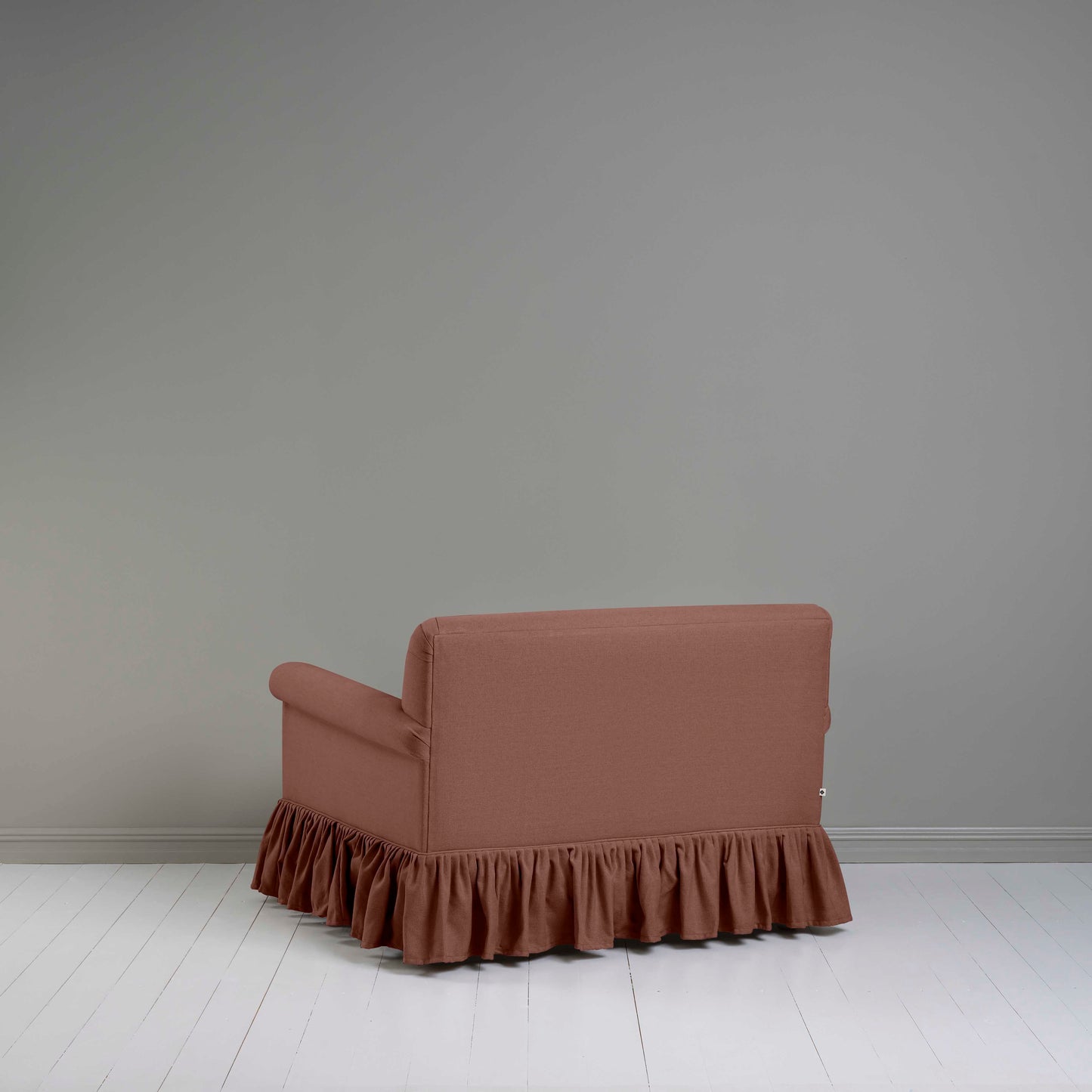Back View of Curtain Call Love Seat in Pink(Sweet Briar) - By NiX