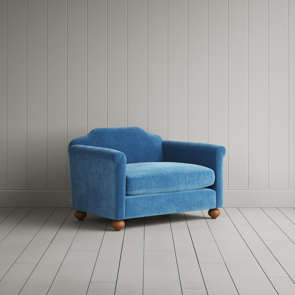 Dolittle Love Seat in Classic Corduroy Harbour Blue - NiX By Nicola Harding & Co.