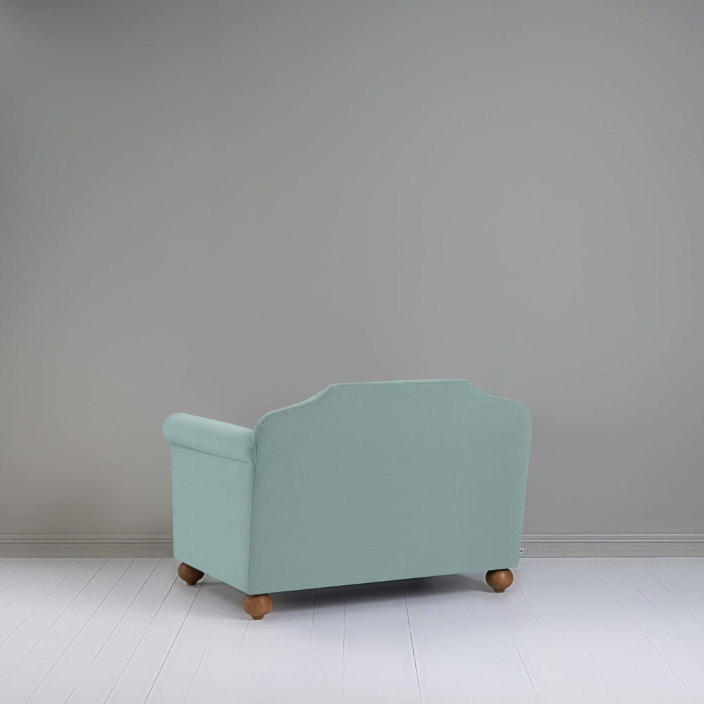 Dolittle Love Seat in Intelligent Velvet Mineral Back-view - NiX