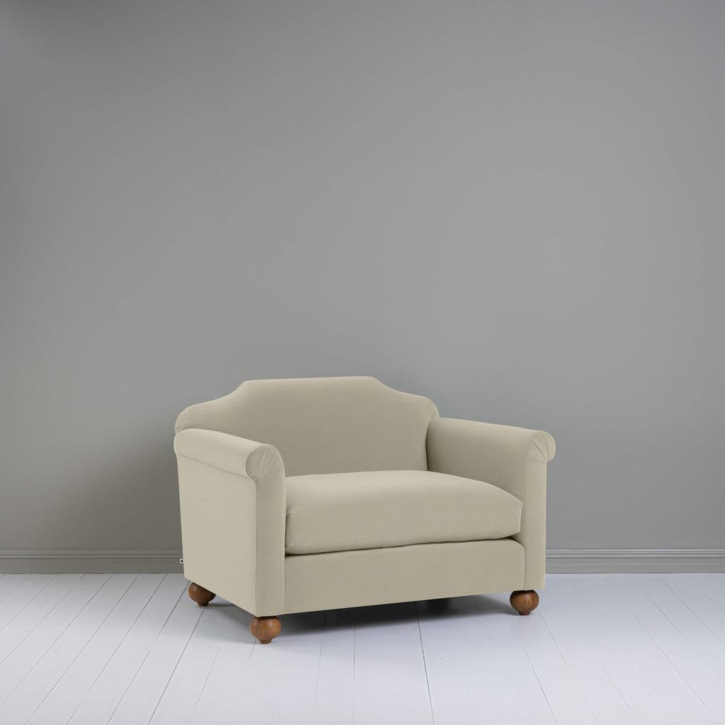 Dolittle Love Seat in Intelligent Velvet Moonstone - Nicola Harding