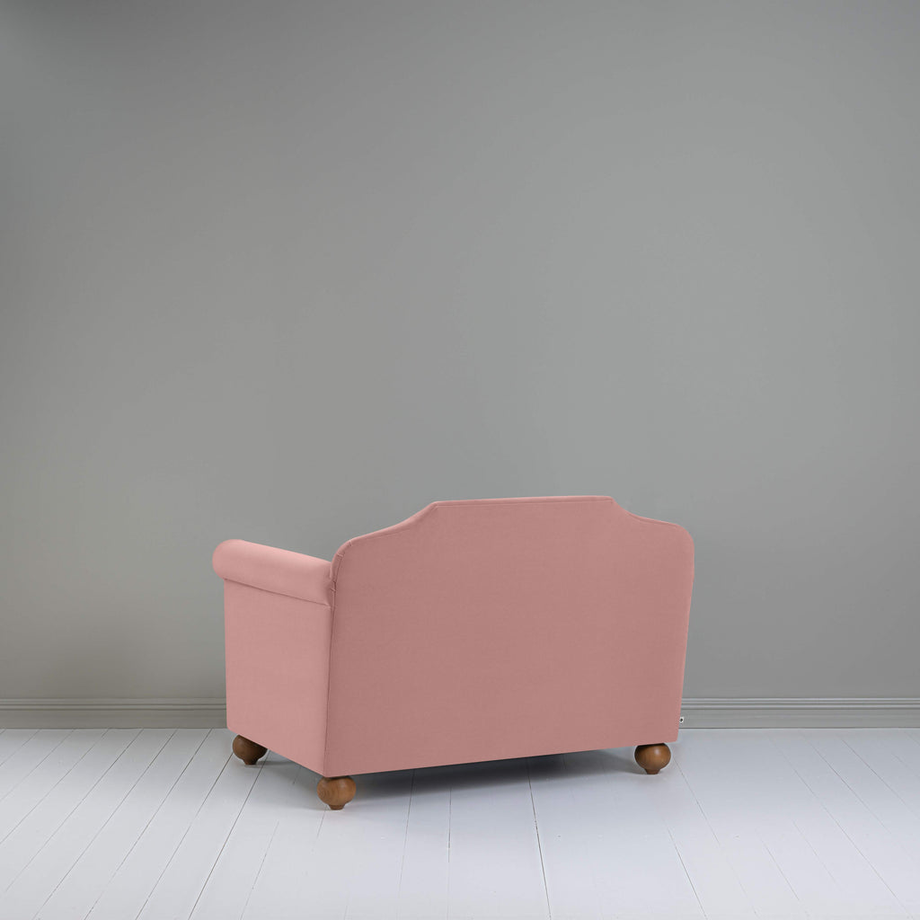 Dolittle Love Seat in Intelligent Velvet Rose, Back View - Nicola Harding