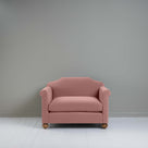 Dolittle Love Seat in Intelligent Velvet Rose, Front View - Nicola Harding