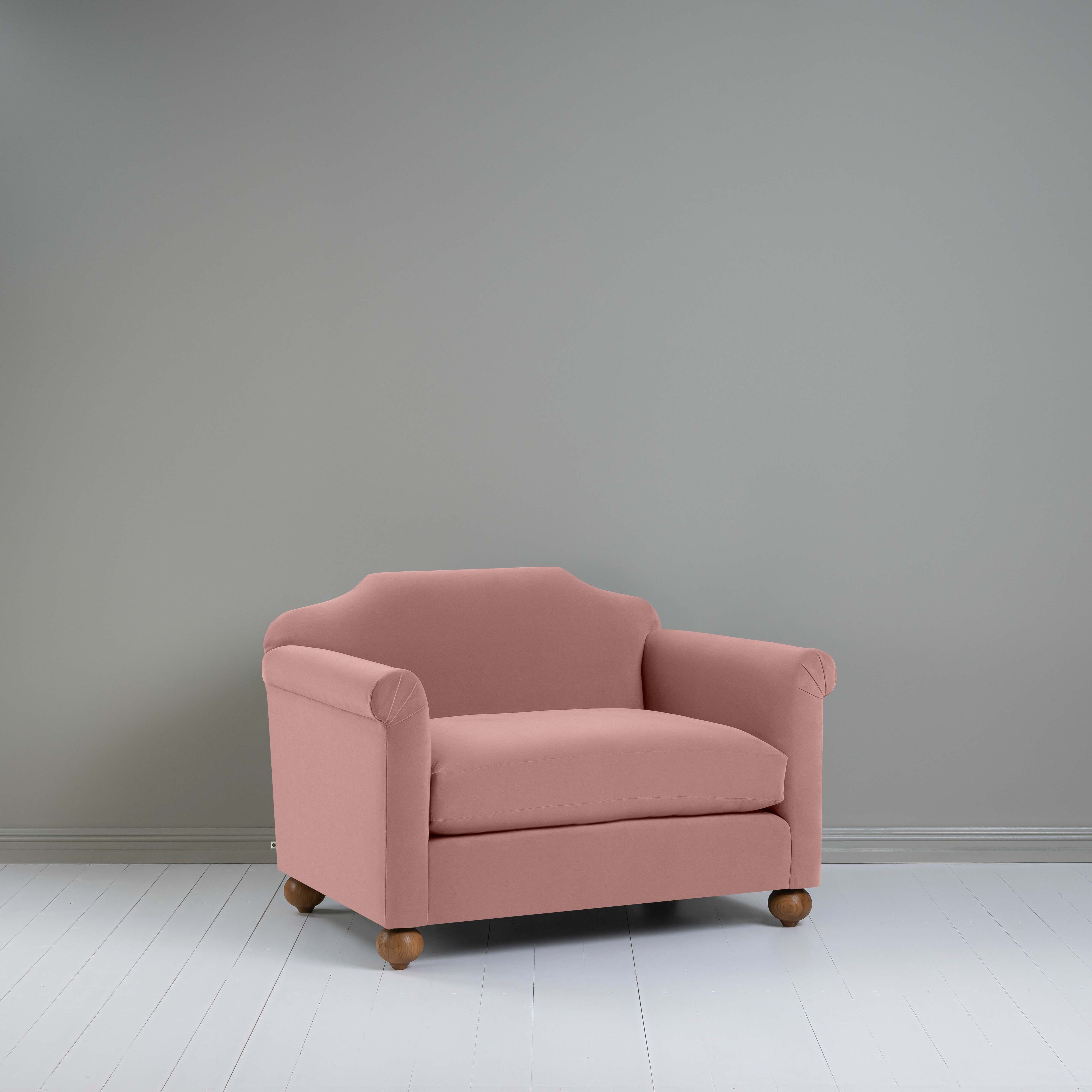 Dolittle Love Seat in Intelligent Velvet Rose - Nicola Harding