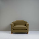 Dolittle Love Seat in Intelligent Velvet Sepia, Front View - Nicola Harding
