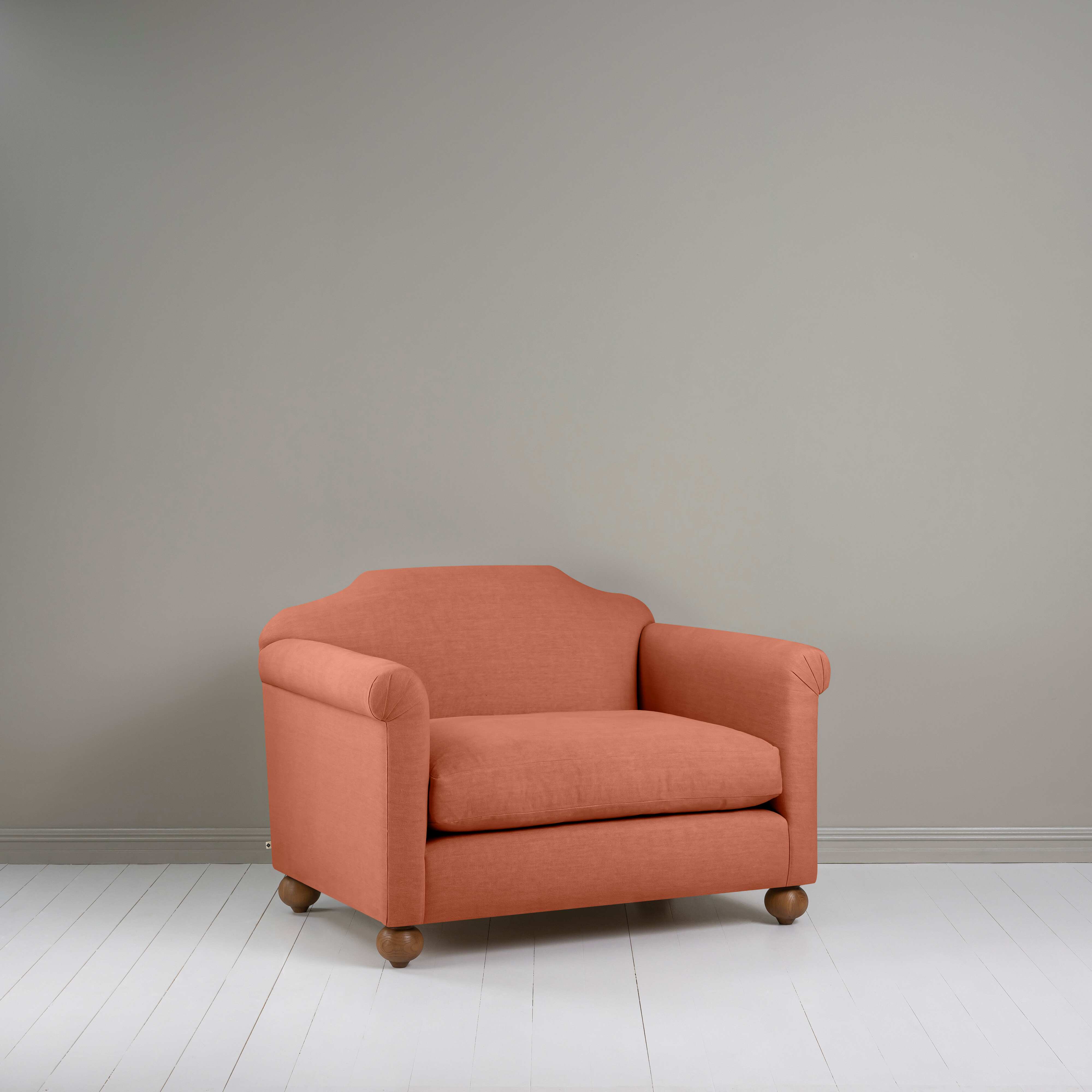  Dolittle Love Seat in Laidback Linen Cayenne 