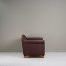 Dolittle Love Seat in Laidback Linen Damson, Side View - Nicola Harding