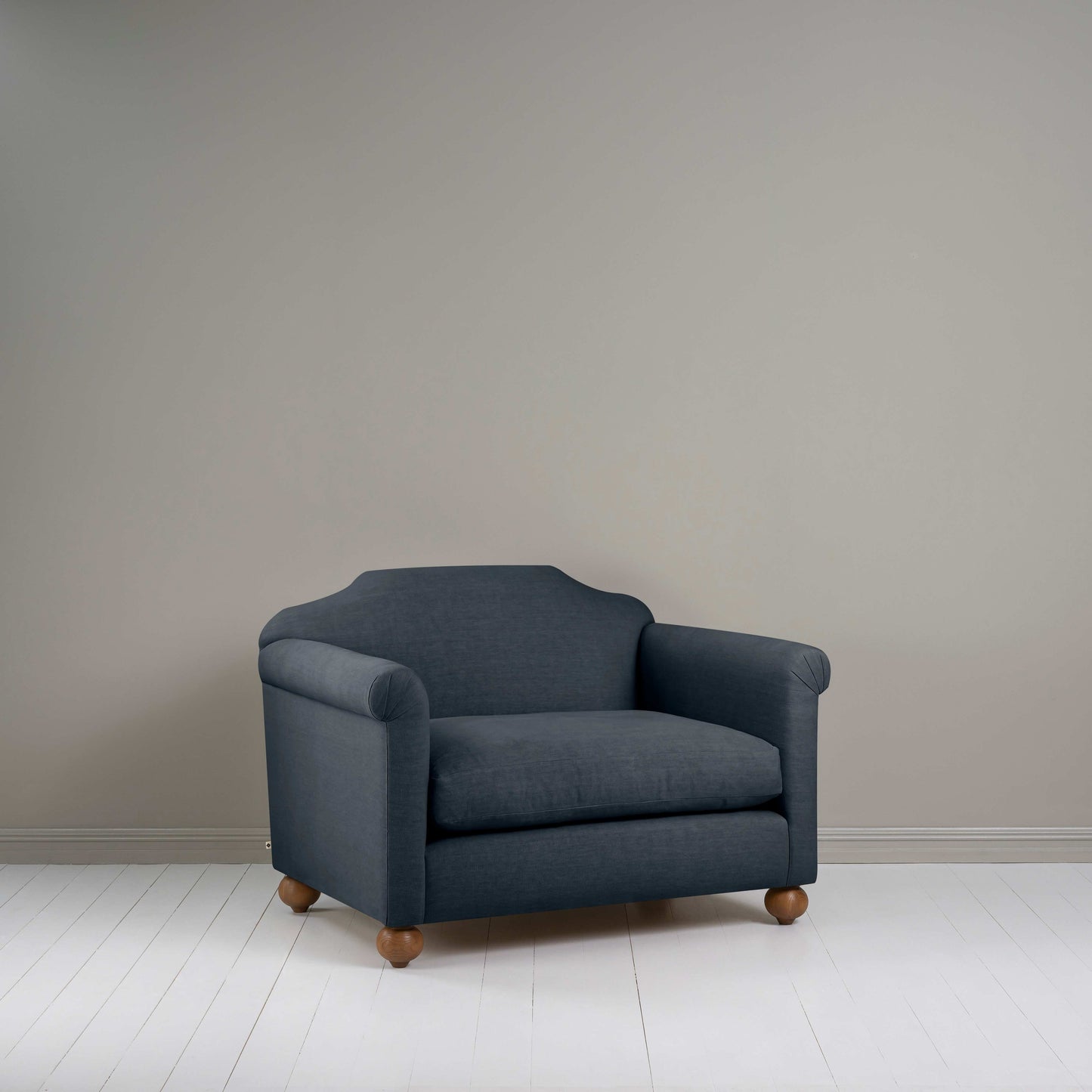 Dolittle Love Seat in Laidback Linen Midnight - Nicola Harding
