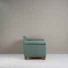Dolittle Love Seat in Laidback Linen Mineral, Side View - Nicola Harding