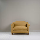 Dolittle Love Seat in Laidback Linen Ochre, Front View - Nicola Harding