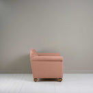 Dolittle Love Seat in Laidback Linen Roseberry, Side View - Nicola Harding